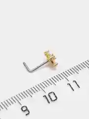 Медный пирсинг для носа "Gold" со стержнем из титановой стали