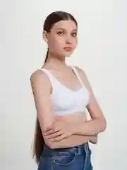 Белый топ из хлопка, базовый, спортивный, без косточек, размер единый 38-42
