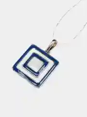 Подвеска "Geometry" с эмалью, серебрение