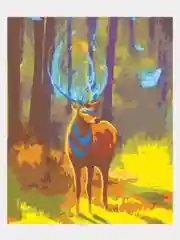 Картина  по номерам на холсте с подрамником 50x40 "Волшебный олень"