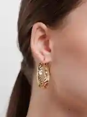 Серьги-кольца, диаметр 3.5 см