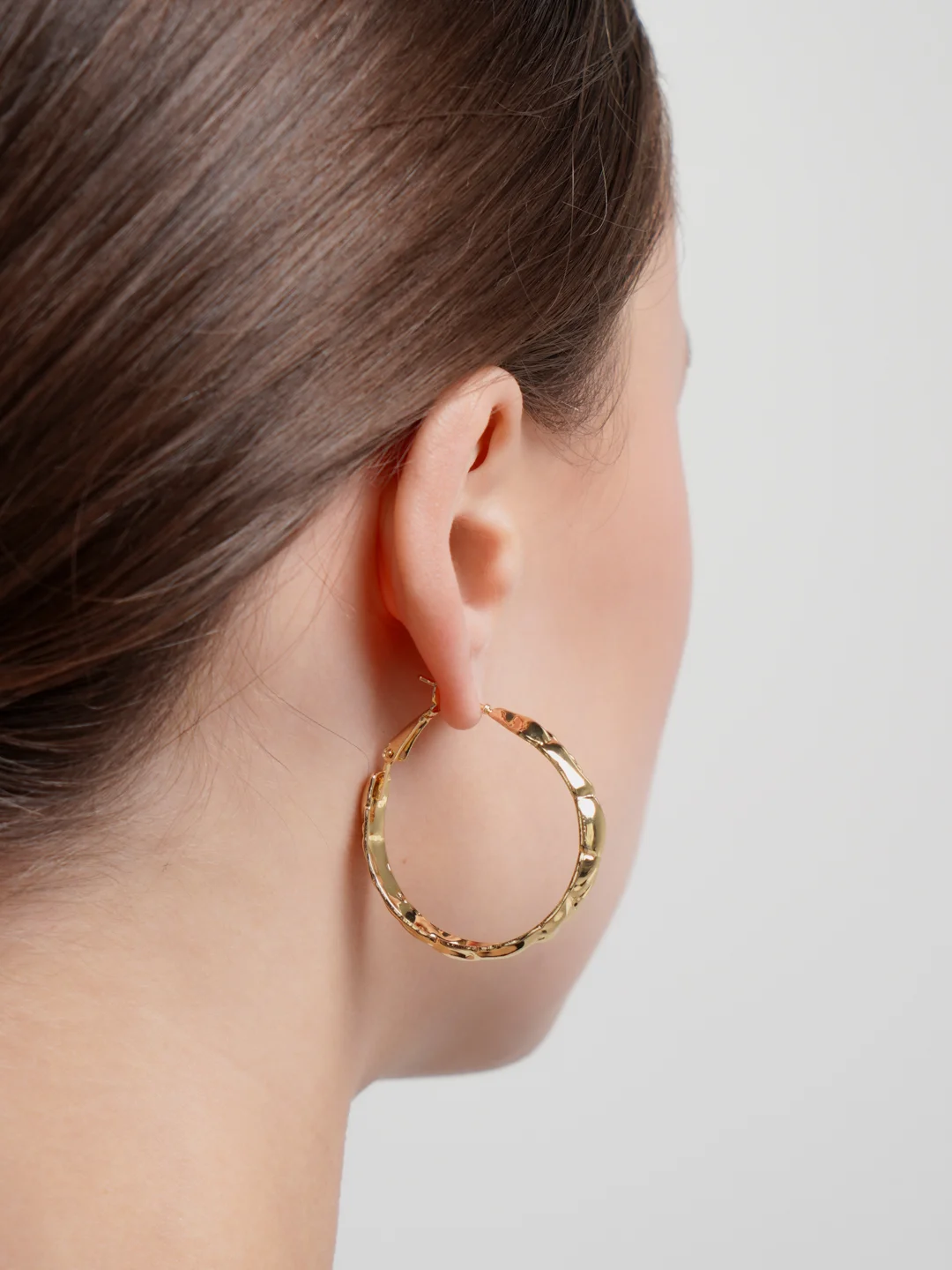 Серьги-кольца, диаметр 3.5 см