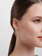 Сетчатые серьги в золотом цвете, сережки