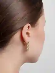 Сетчатые серьги в золотом цвете, сережки