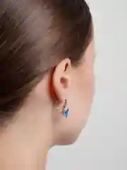 Синий серьги со стразами