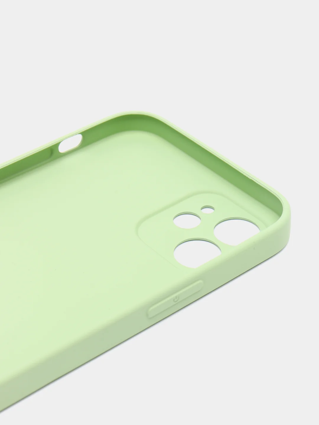 Зеленый чехол силиконовый со стеклянной панелью для iPhone 12