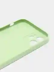 Зеленый чехол силиконовый со стеклянной панелью для iPhone 12