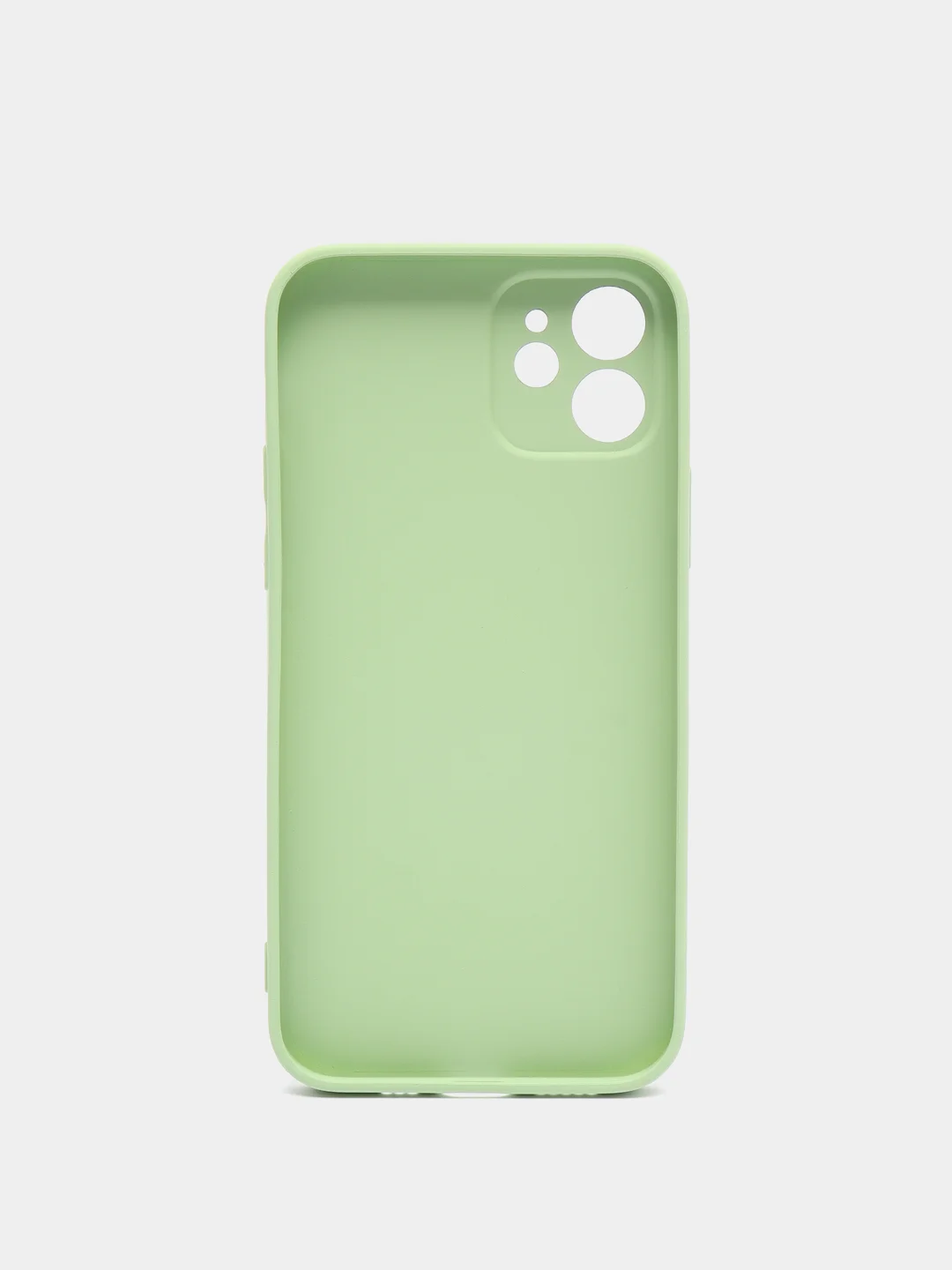 Зеленый чехол силиконовый со стеклянной панелью для iPhone 12