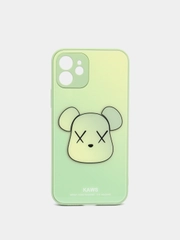 Чехол силиконовый со стеклянной панелью для iPhone 12