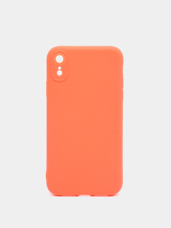 Чехол для iPhone XR, силиконовый, оранжевый
