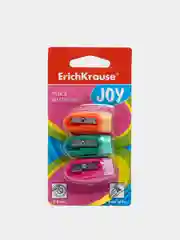 Точилка для карандашей ErichKrause Joy, 3 штуки, в блистере