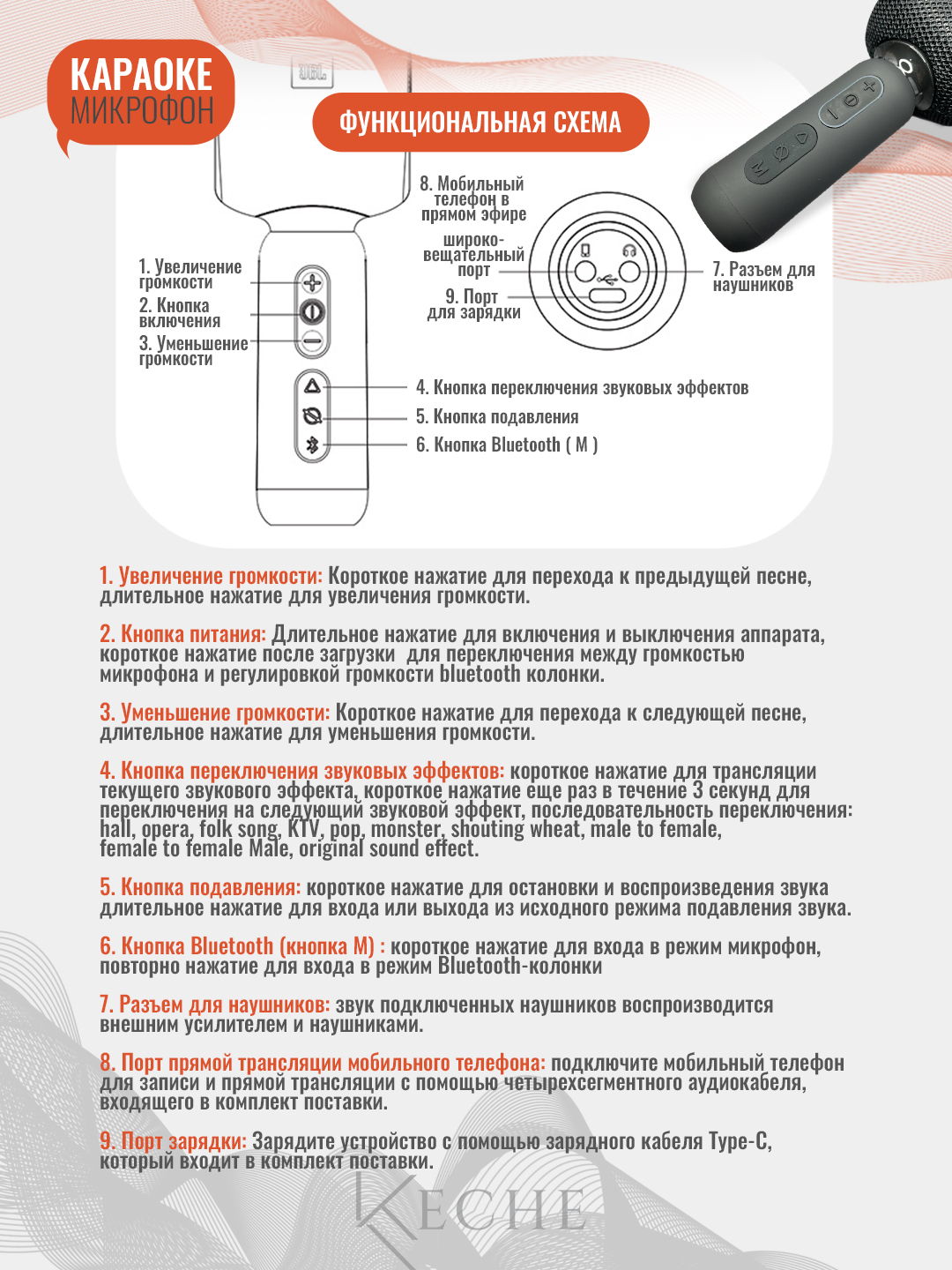 Караоке-микрофон, Bluetooth колонка купить по цене 1299 ? в  интернет-магазине Магнит Маркет