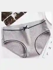 Серебряный женские трусы базовые из хлопка