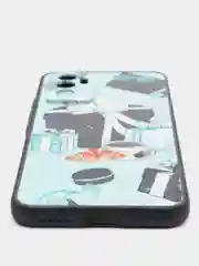 Бирюзовый чехол с рисунком на Vivo V23e (Виво В23е)