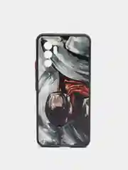 Бордовый чехол с рисунком на Vivo V23e (Виво В23е)