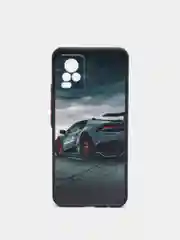 Хром чехол с рисунком на Vivo V21e (Виво В21е)