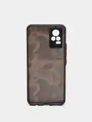 Тёмно-бордовый чехол с рисунком на Vivo V21e (Виво В21е)