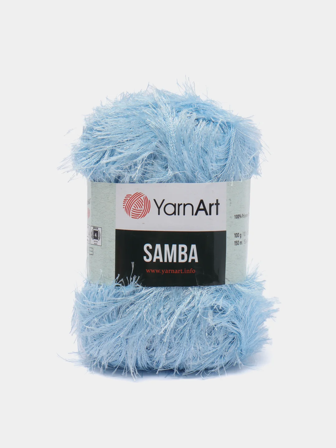 Голубой пряжа травка YarnArt Samba, 150 м, 100 г, полиэстер
