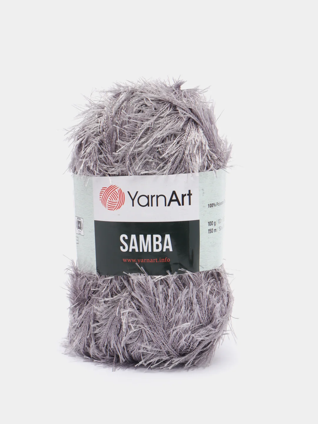Серый пряжа травка YarnArt Samba, 150 м, 100 г, полиэстер