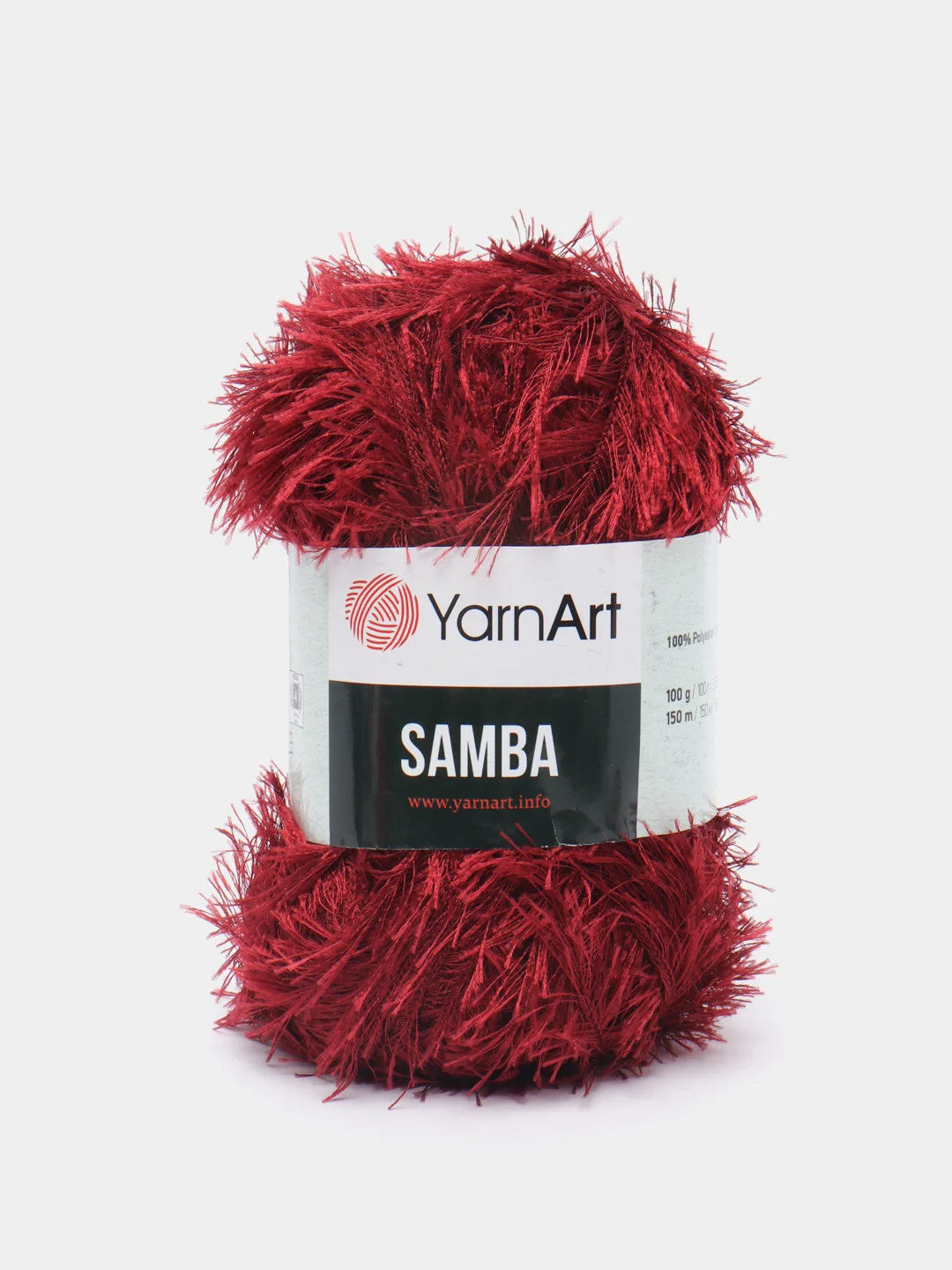 Вишнёвый пряжа травка YarnArt Samba, 150 м, 100 г, полиэстер