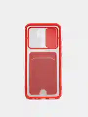 Красный чехол для Xiaomi Redmi 9, 9C ,9T/Poco M3, пластиковый, c держателем для кредитных карт