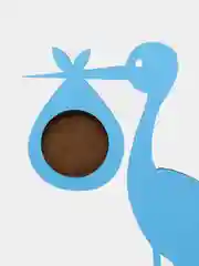 Фоторамка для узи Аист голубого цвета