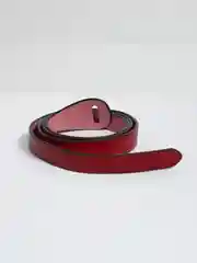Бордовый ремень женский, из экокожи