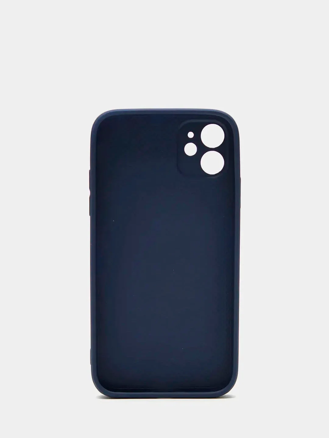 Темно-синий чехол силиконовый со стеклянной панелью для iPhone 11