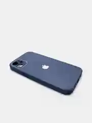 Темно-синий чехол силиконовый со стеклянной панелью для iPhone 11