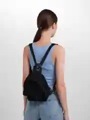 Черный рюкзак женский, вельветовый