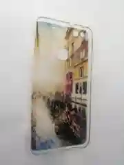 Прозрачный силиконовый с матовым рисунком чехол Huawei P10lite