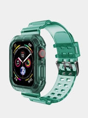 Ремешок силиконовый для Apple Watch 42/44/45 с защитой корпуса от повреждений