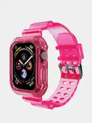Фуксия ремешок силиконовый для Apple Watch 42/44/45 с защитой корпуса от повреждений