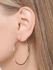 Золотой серьги круглые
