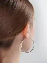 Серебряный серьги круглые