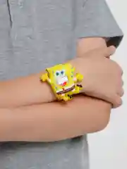 Желтый часы с героями мультфильмов на ремешке, с батарейками