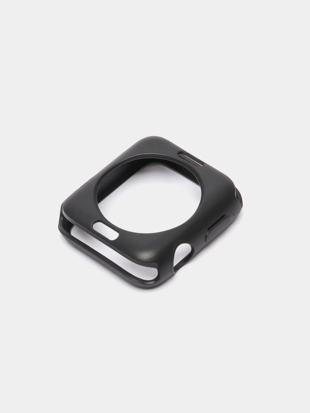 Черный чехол для Apple Watch силиконовый, 1 / 2 / 3 / 4 / 5 / 6 / 7 / SE