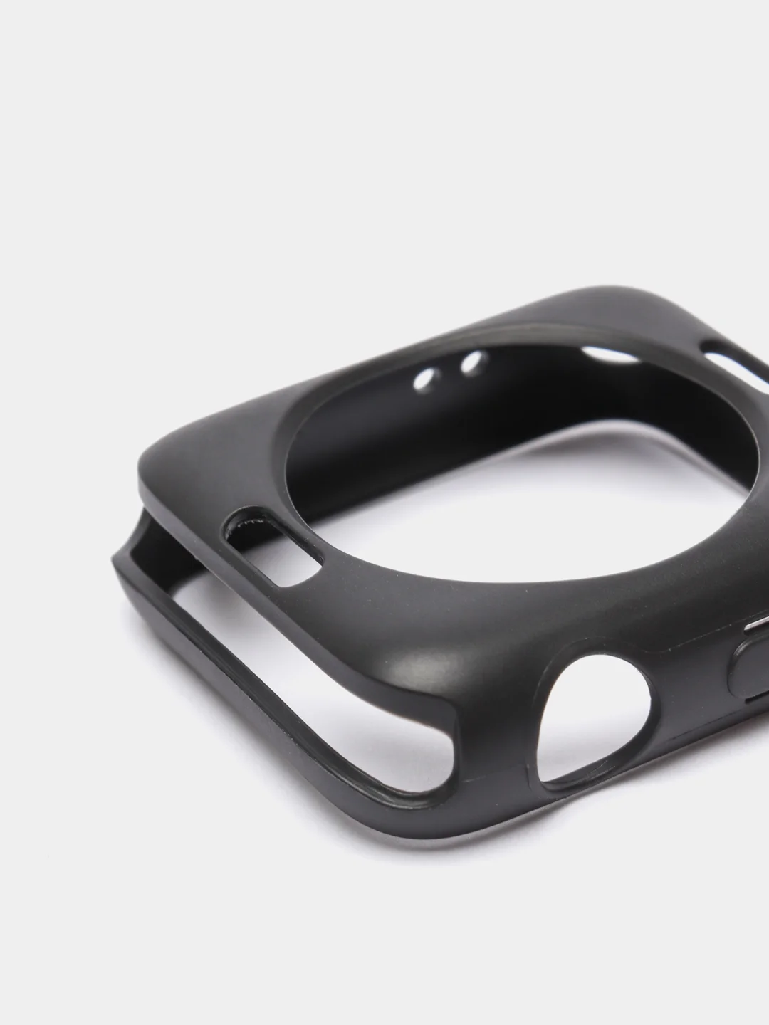 Черный чехол для Apple Watch силиконовый, 1 / 2 / 3 / 4 / 5 / 6 / 7 / SE
