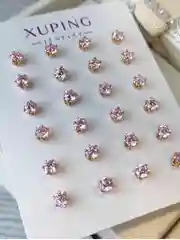 Классические серьги-гвоздики с цирконием Xuping