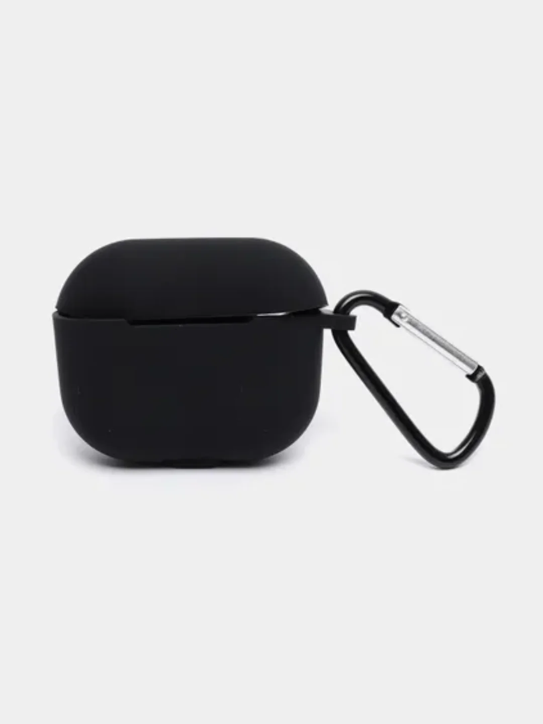 Белый чехол Apple Airpods 3 с карабином силиконовый аирподс