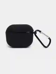 Белый чехол Apple Airpods 3 с карабином силиконовый аирподс