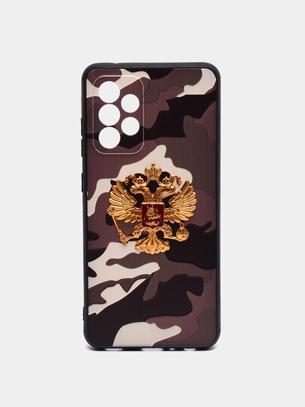 Чехол ТПУ для SAMSUNG GALAXY A52 5G, камуфляж с гербом