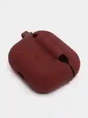 Шоколадный силиконовый чехол для Apple AirPods 3 поколения 2021 (с карабином)
