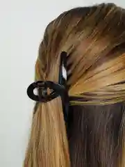 Черный краб для волос черный, глянцевый, 9 х 3.5 см