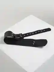 Черный ремень женский из экокожи