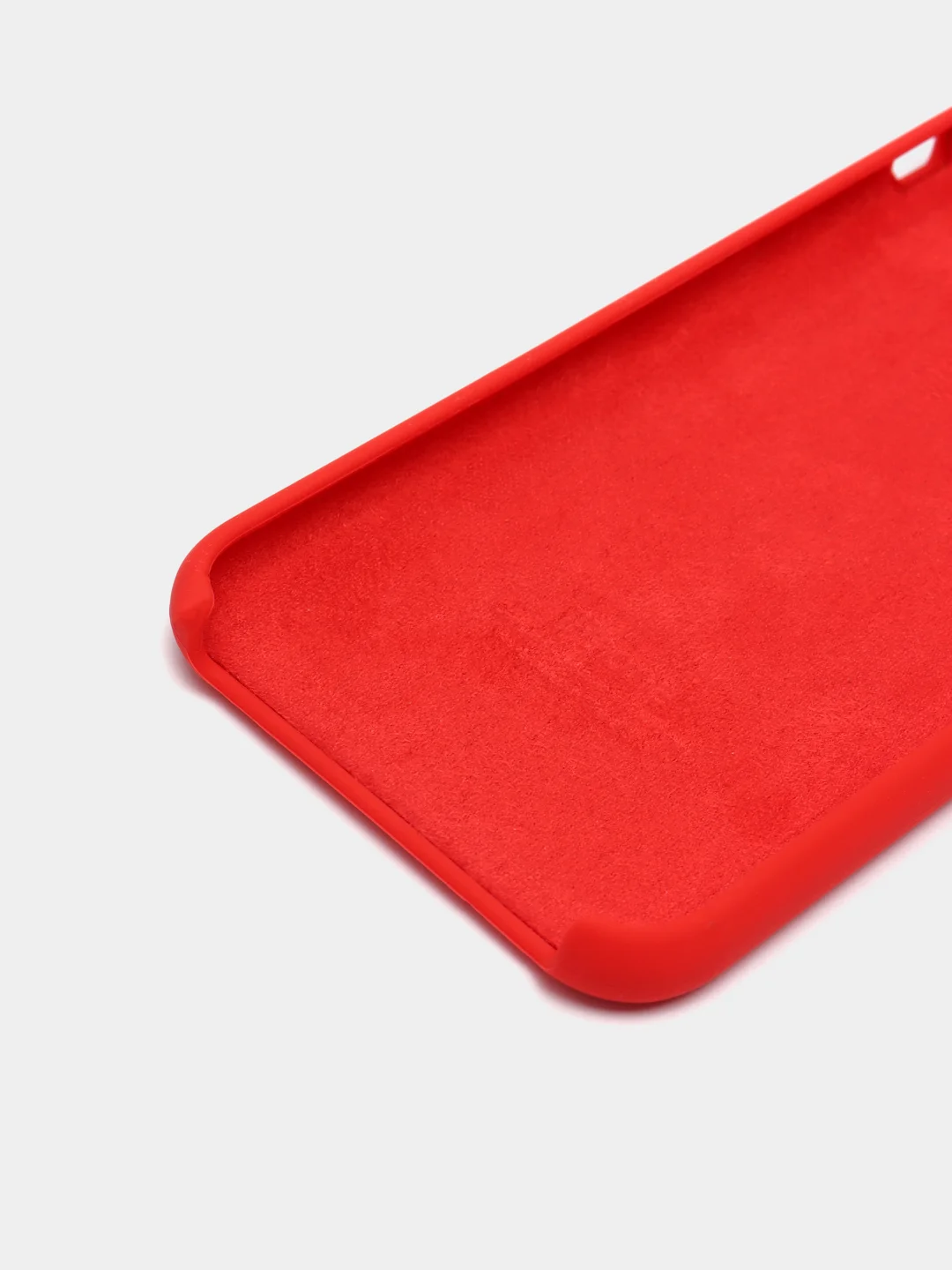 Алый чехол Silicone Case для iPhone 7, 8, SE 2020, с открытым низом