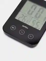Черный часы-метеостанция Perfeo "Touch", время, температура, влажность, цвет белый, чёрный