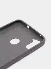 Серый чехол Samsung M11 со вставками под карбон
