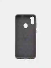 Серый чехол Samsung M11 со вставками под карбон