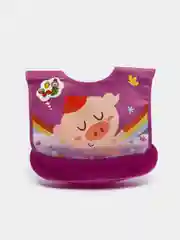Фиолетовый нагрудник детский с карманом фирмы "Бусинка"